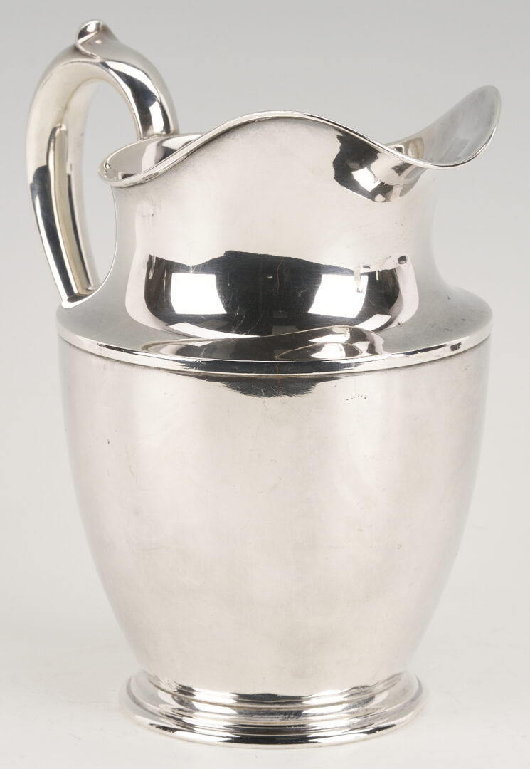 Lot 697: Wallace Sterling Water Pitcher w/ 4 Cups