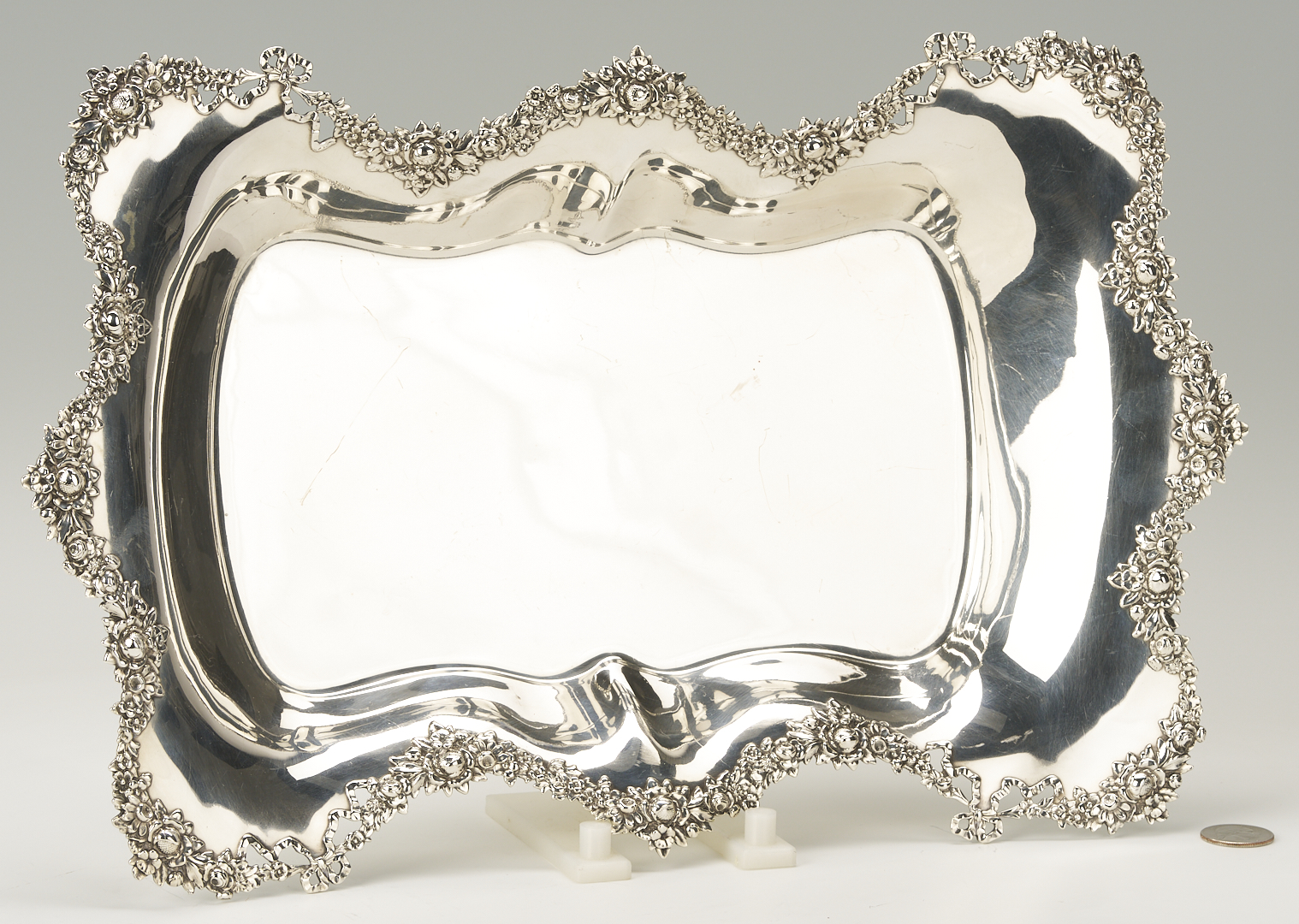 Lot 699: Redlich Sterling Silver Oblong Dish, New Orleans retailed