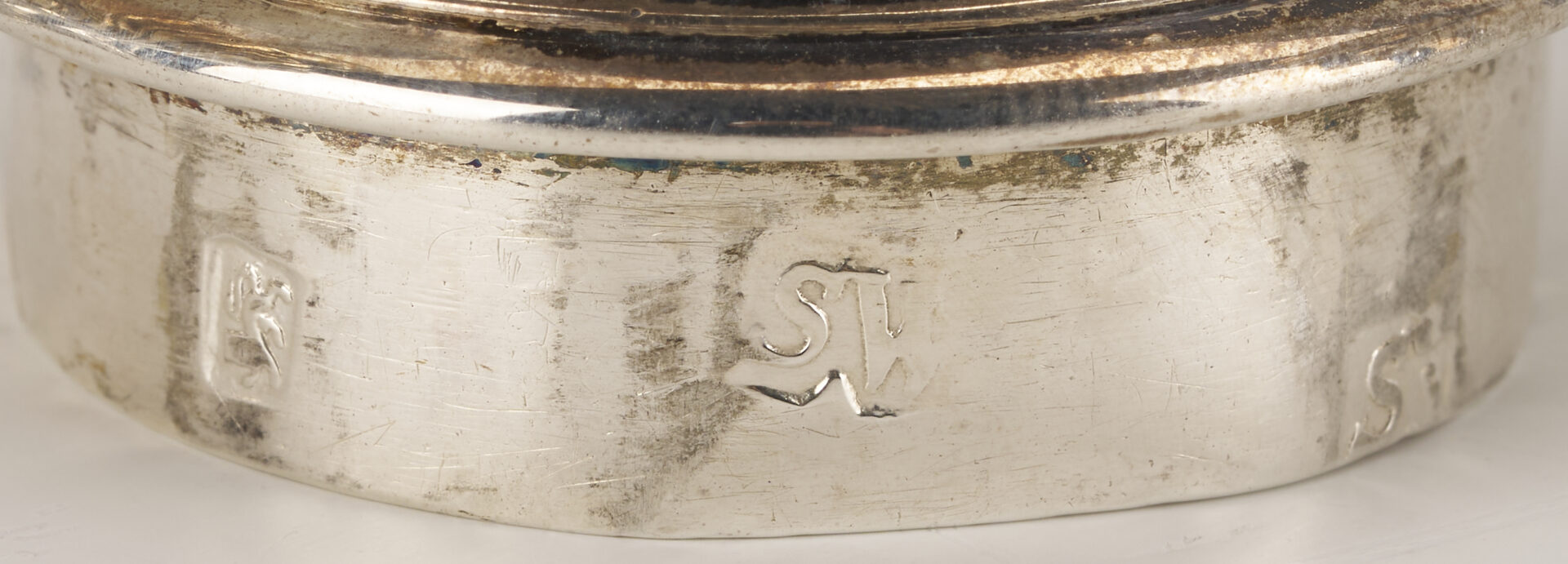 Lot 69: 2 English Sterling Silver Casters: Geo. II and Victorian