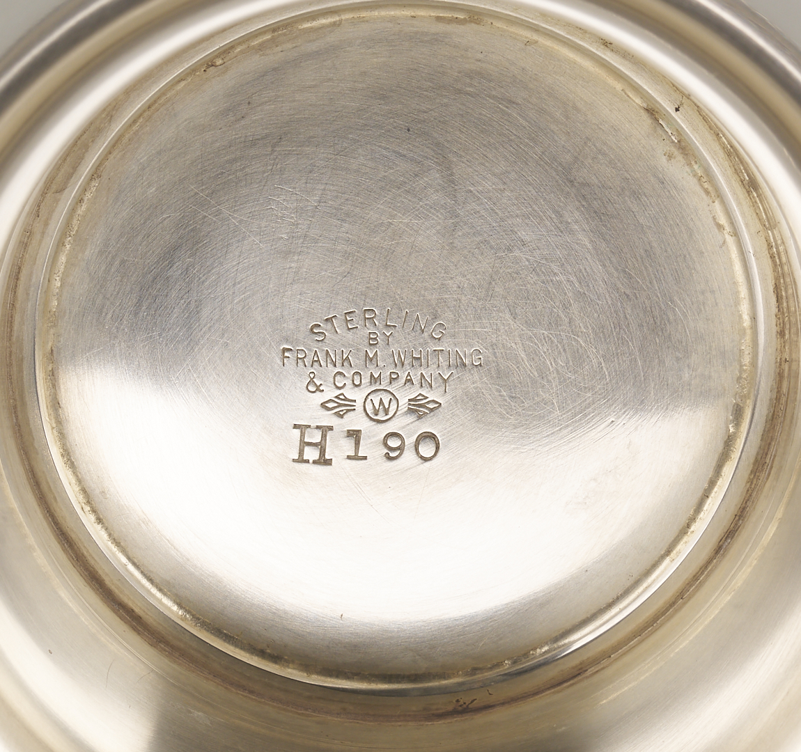 Lot 704: Large Frank Whiting Sterling Silver Centerpiece