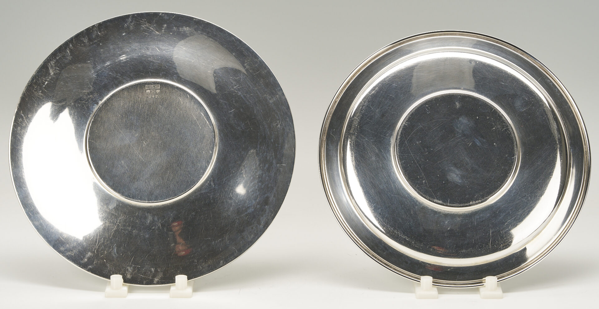 Lot 705: 4 Assorted Sterling Silver Plates