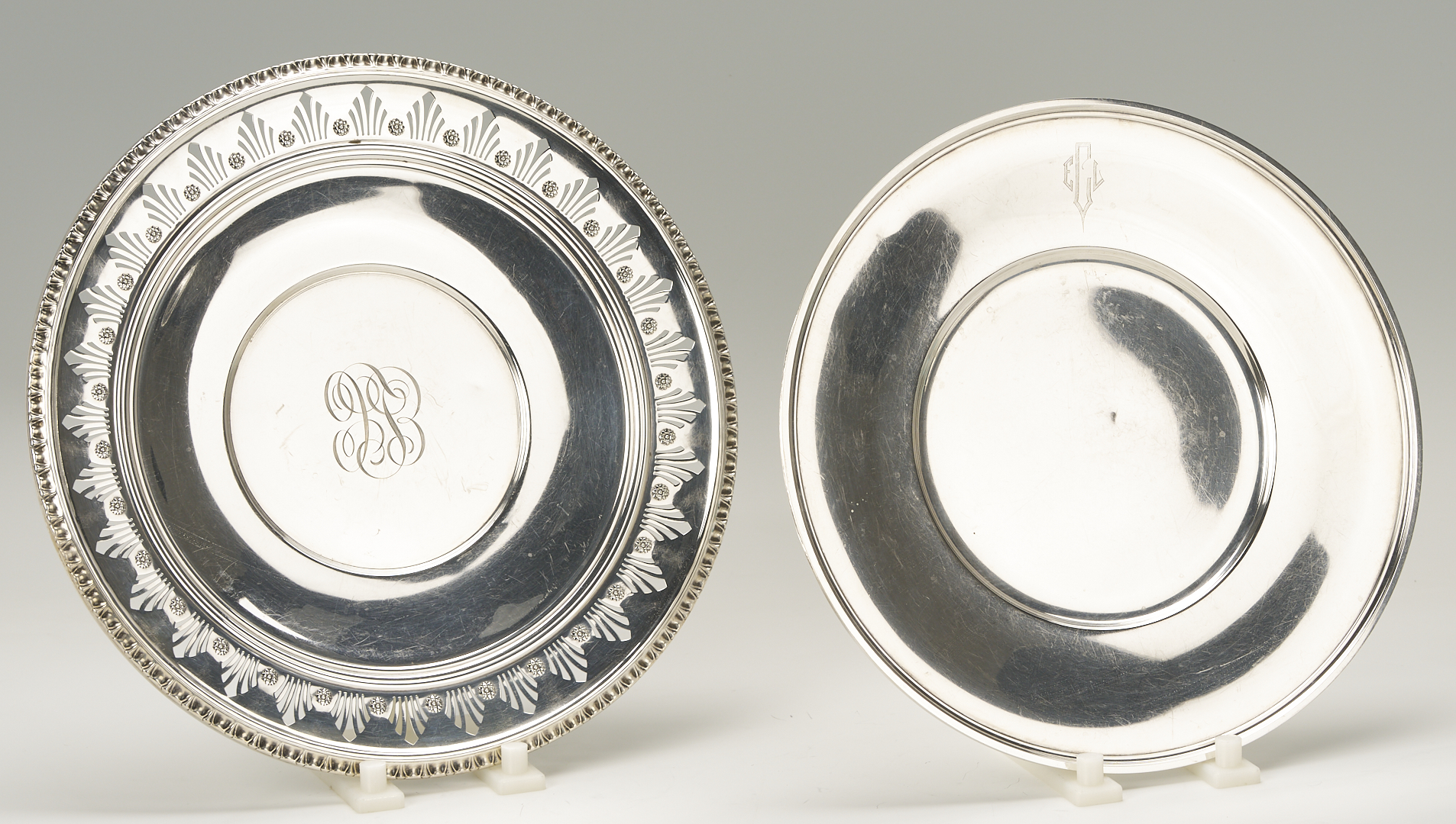 Lot 705: 4 Assorted Sterling Silver Plates