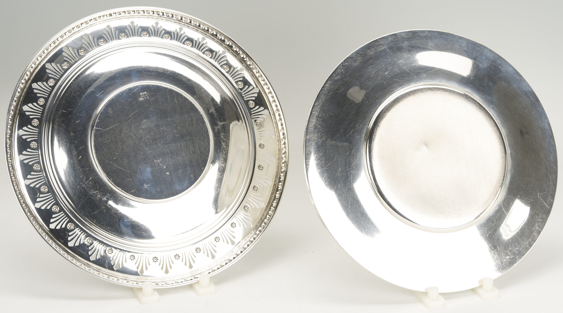 Lot 705: 4 Assorted Sterling Silver Plates