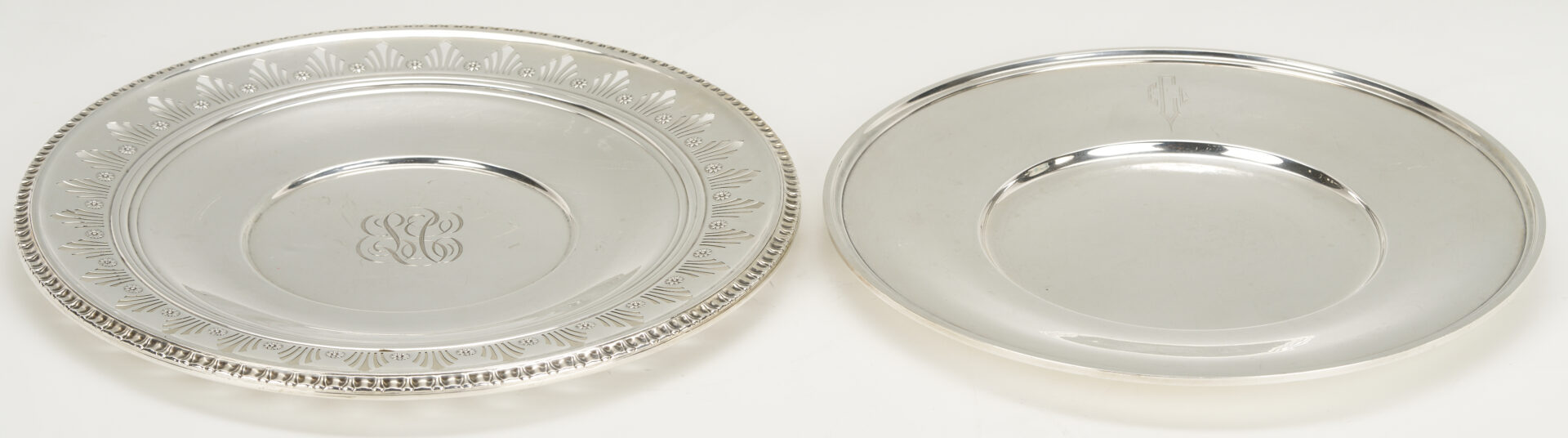 Lot 705: 4 Assorted Sterling Silver Plates