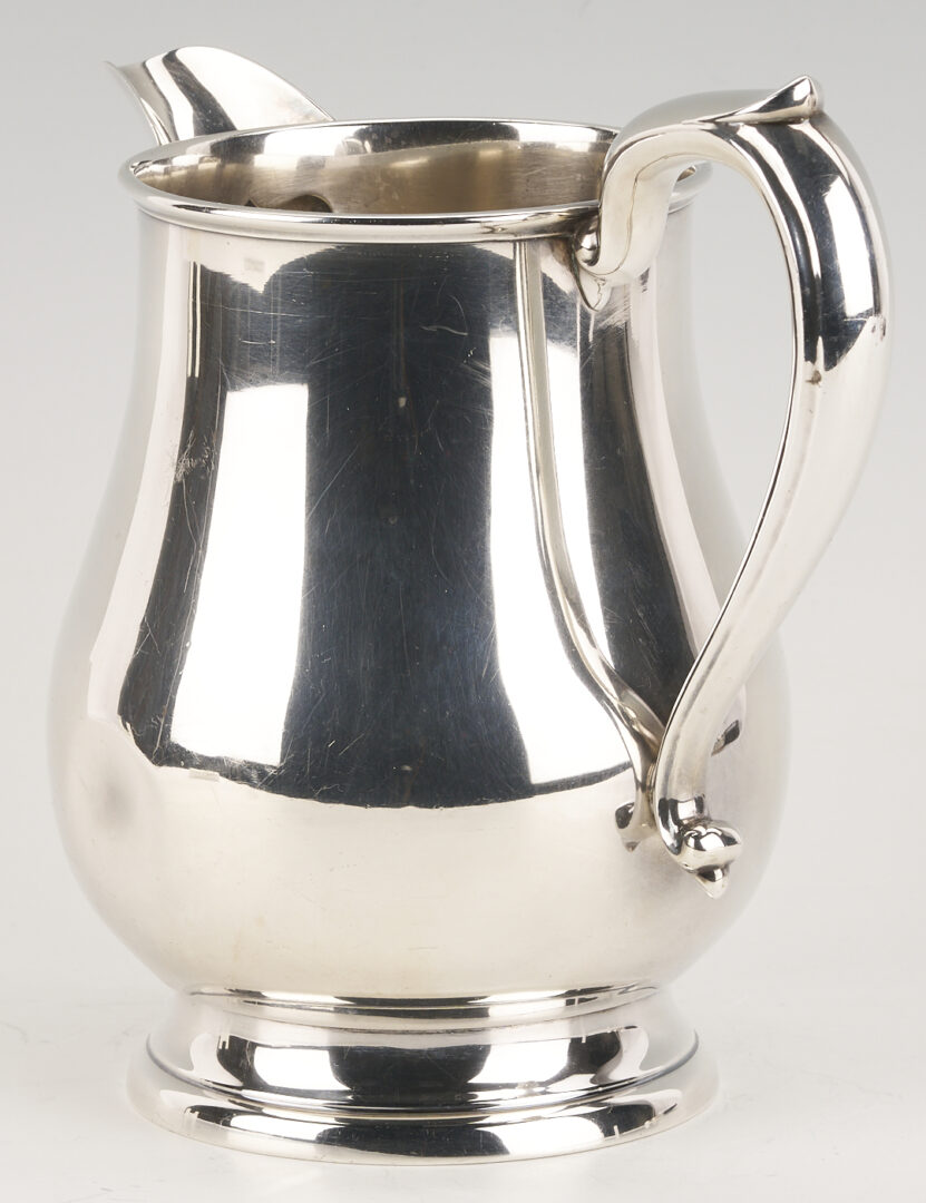 Lot 706: Kirk Sterling Pitcher plus 6 International Sterling Bread Plates
