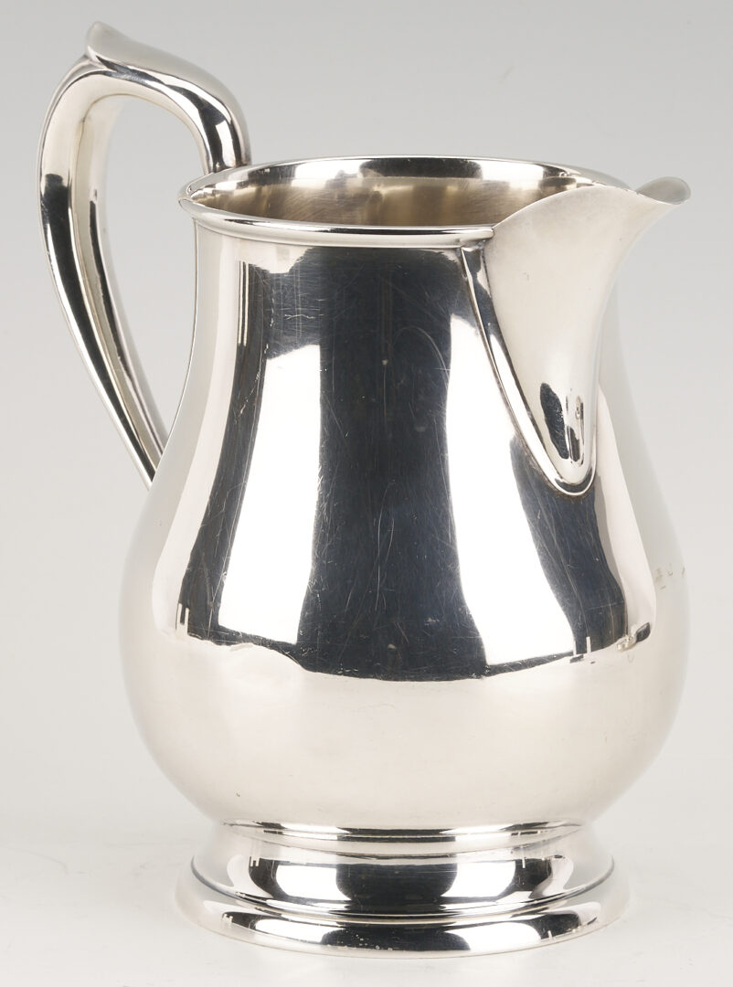 Lot 706: Kirk Sterling Pitcher plus 6 International Sterling Bread Plates