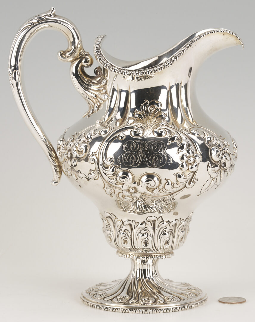 Lot 710: Sterling Silver Pitcher, Ret. Theodore Starr