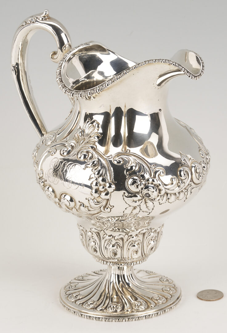 Lot 710: Sterling Silver Pitcher, Ret. Theodore Starr