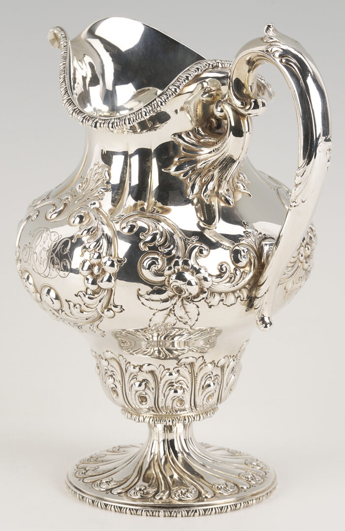 Lot 710: Sterling Silver Pitcher, Ret. Theodore Starr
