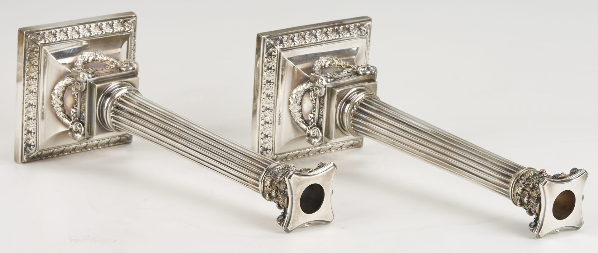 Lot 711: Elkington Electrotype Tankard plus 4 Candlesticks