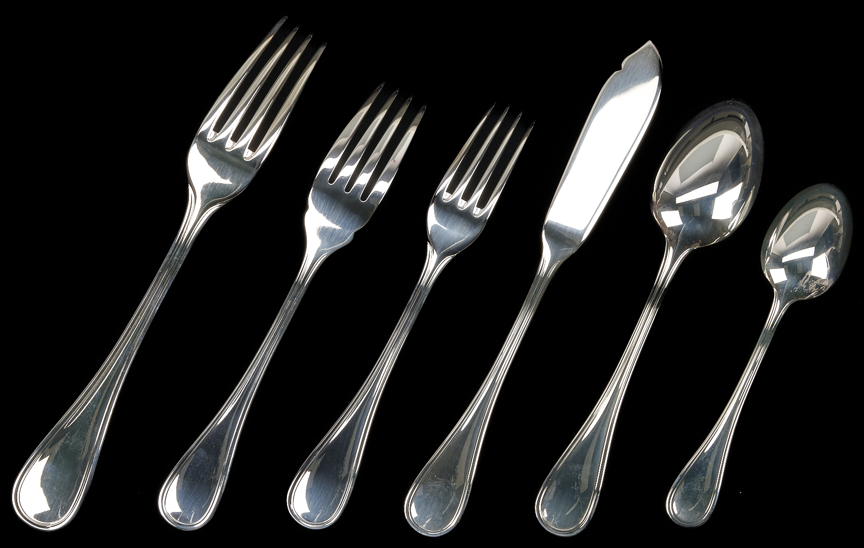 Lot 713: 118 Pcs. Christofle Silverplated Flatware, Service for 12