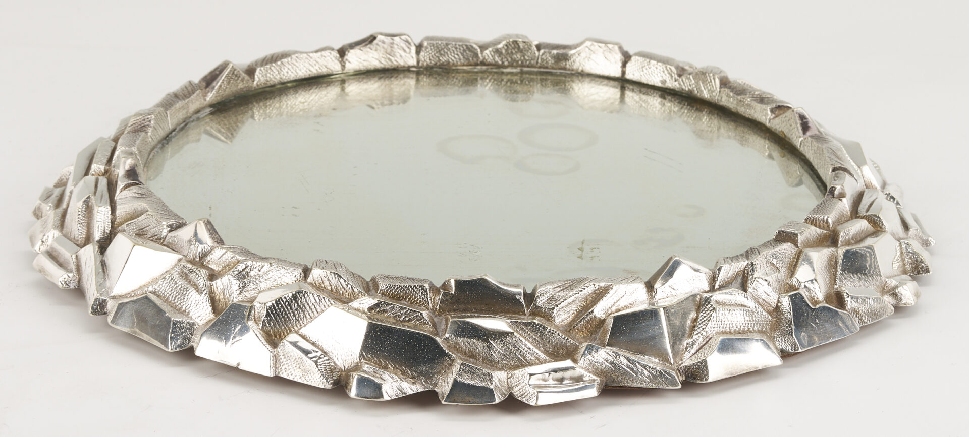Lot 714: 4 pcs Silverplate: Plateau, Basket, Knife Rest, Tall Vase