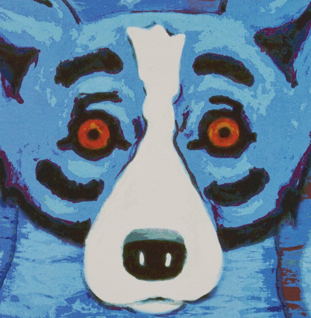 Lot 715: George Rodrigue Blue Dog Poster, We Will Rise Again