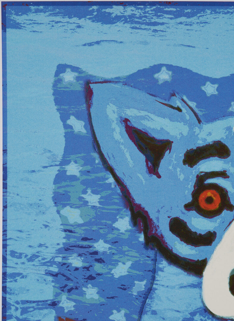 Lot 715: George Rodrigue Blue Dog Poster, We Will Rise Again