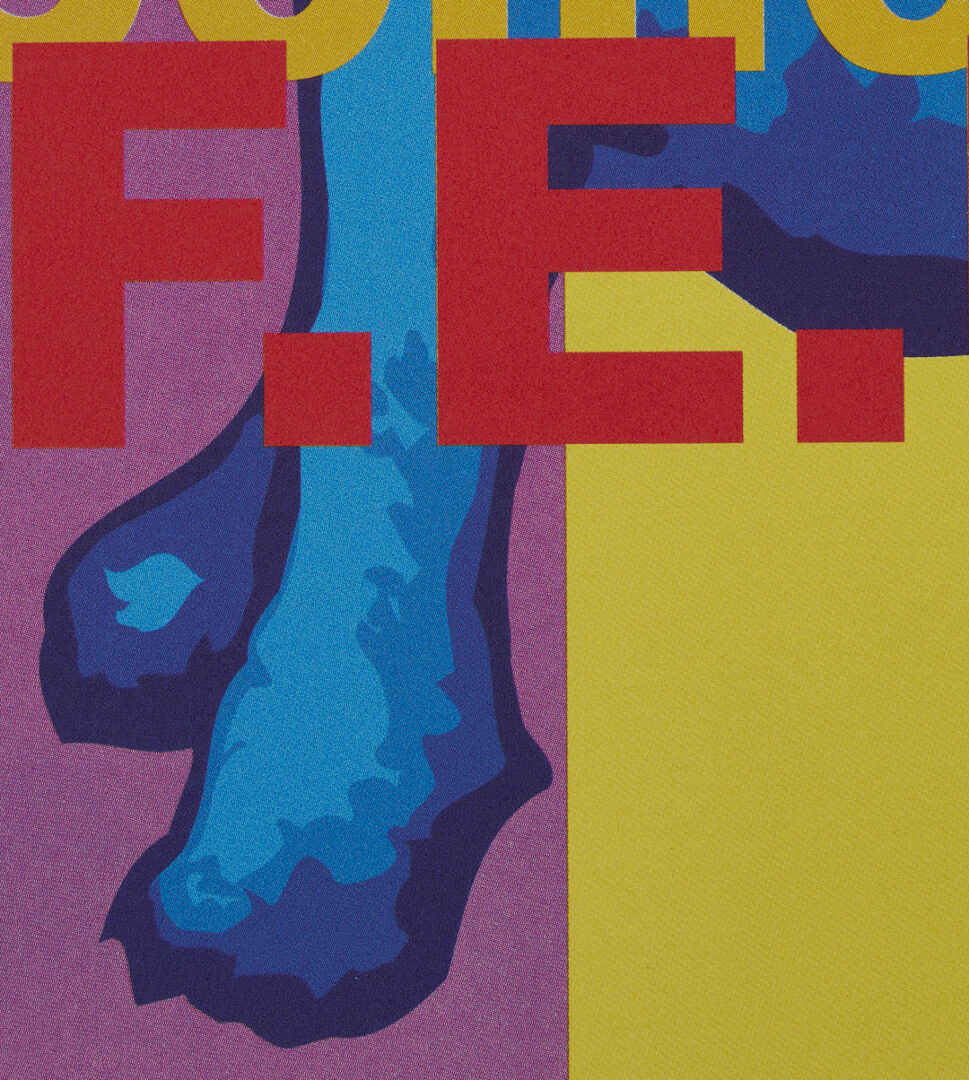 Lot 716: George Rodrigue Blue Dog Poster, Throw Me Something FEMA