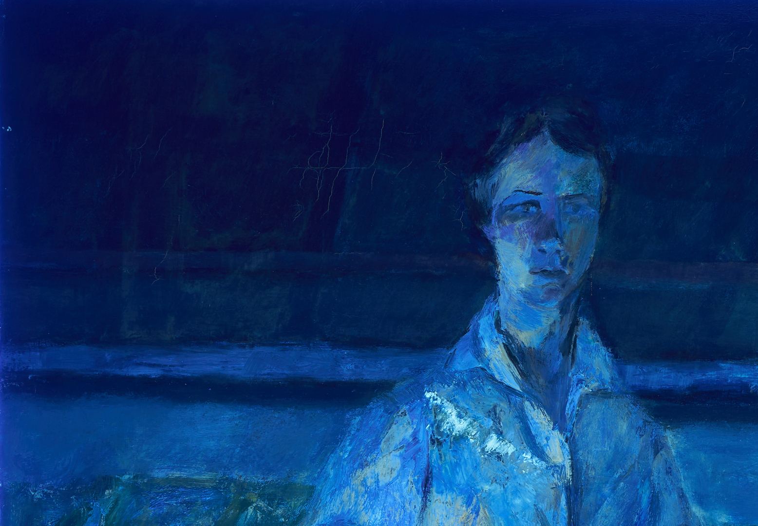 Lot 722: Joanna Higgs Ross O/C Painting, Self Portrait as a Young Artist