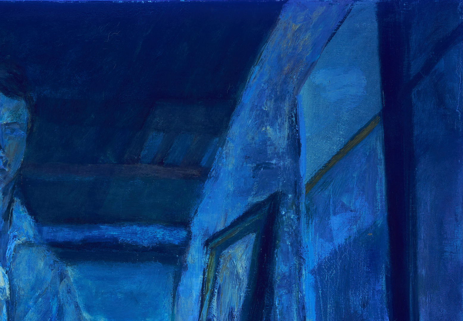 Lot 722: Joanna Higgs Ross O/C Painting, Self Portrait as a Young Artist