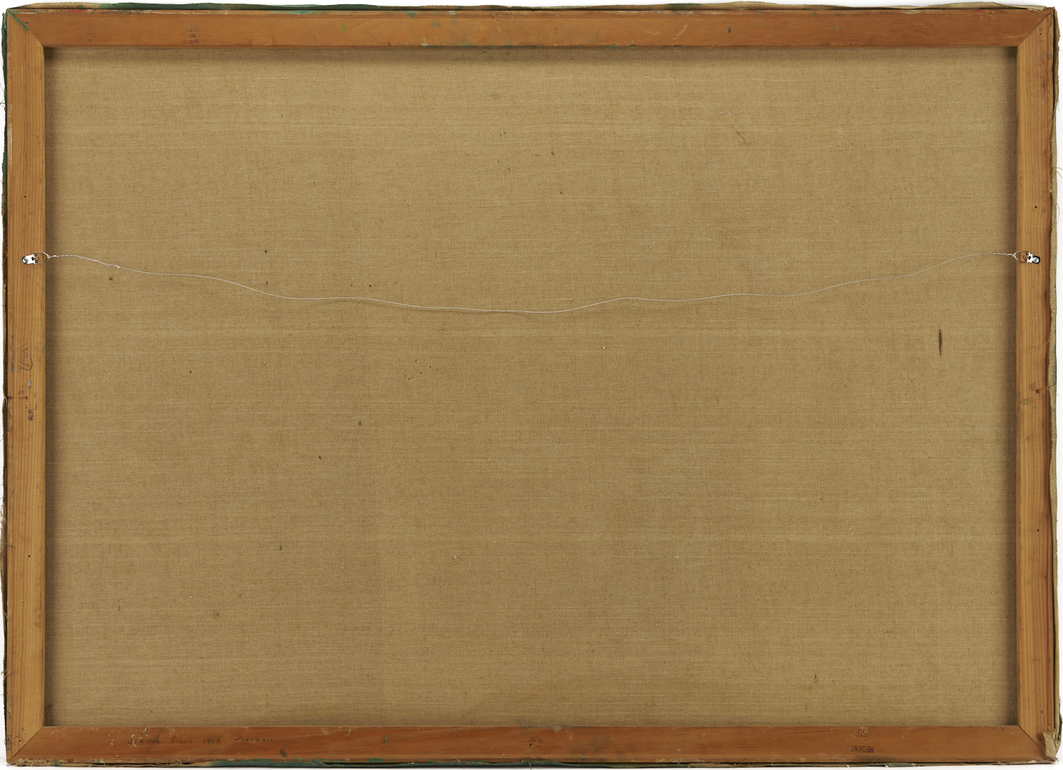 Lot 722: Joanna Higgs Ross O/C Painting, Self Portrait as a Young Artist