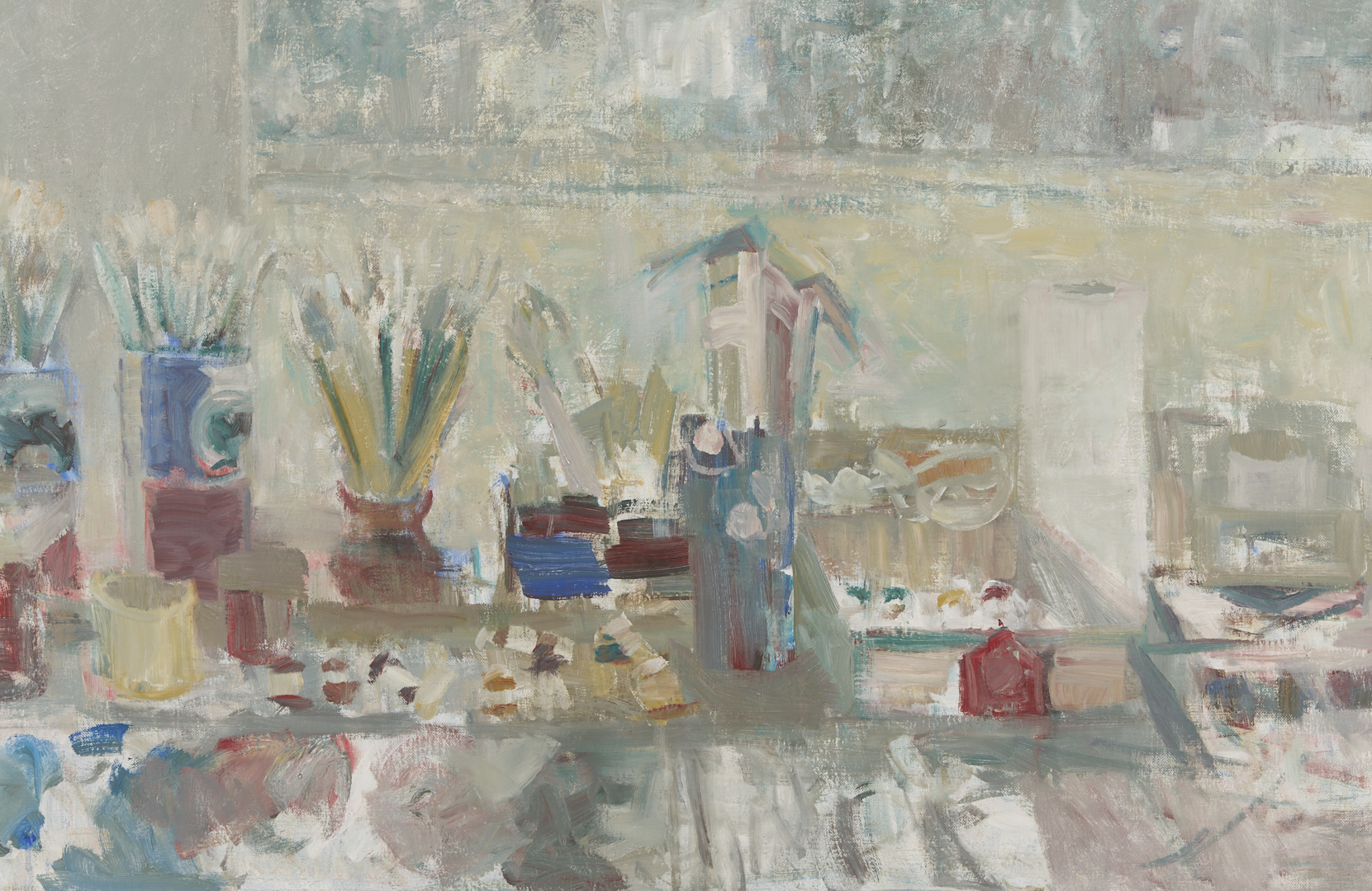 Lot 723: Exhibited Joanna Higgs Ross O/C Still Life Painting, Artist’s Studio