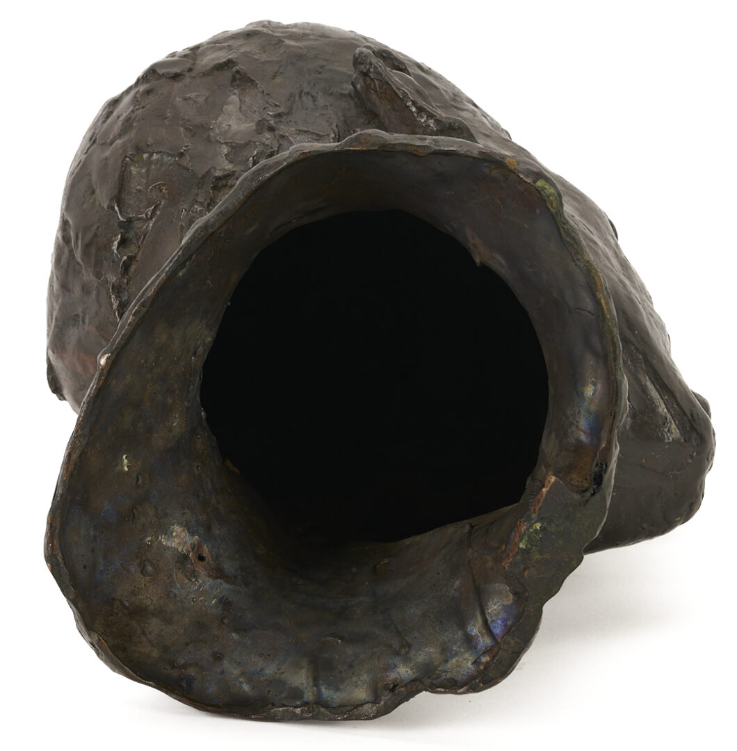 Lot 724: Bronze Male Head Sculpture, poss. Puryear Mims