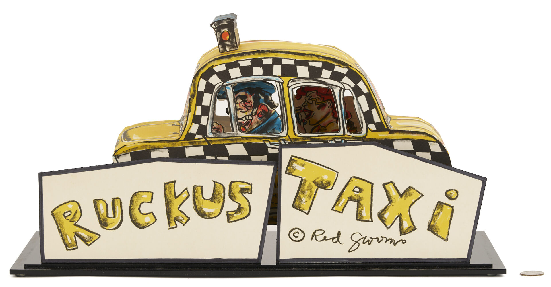 Lot 726: Red Grooms Ruckus Taxi in Case (with label)