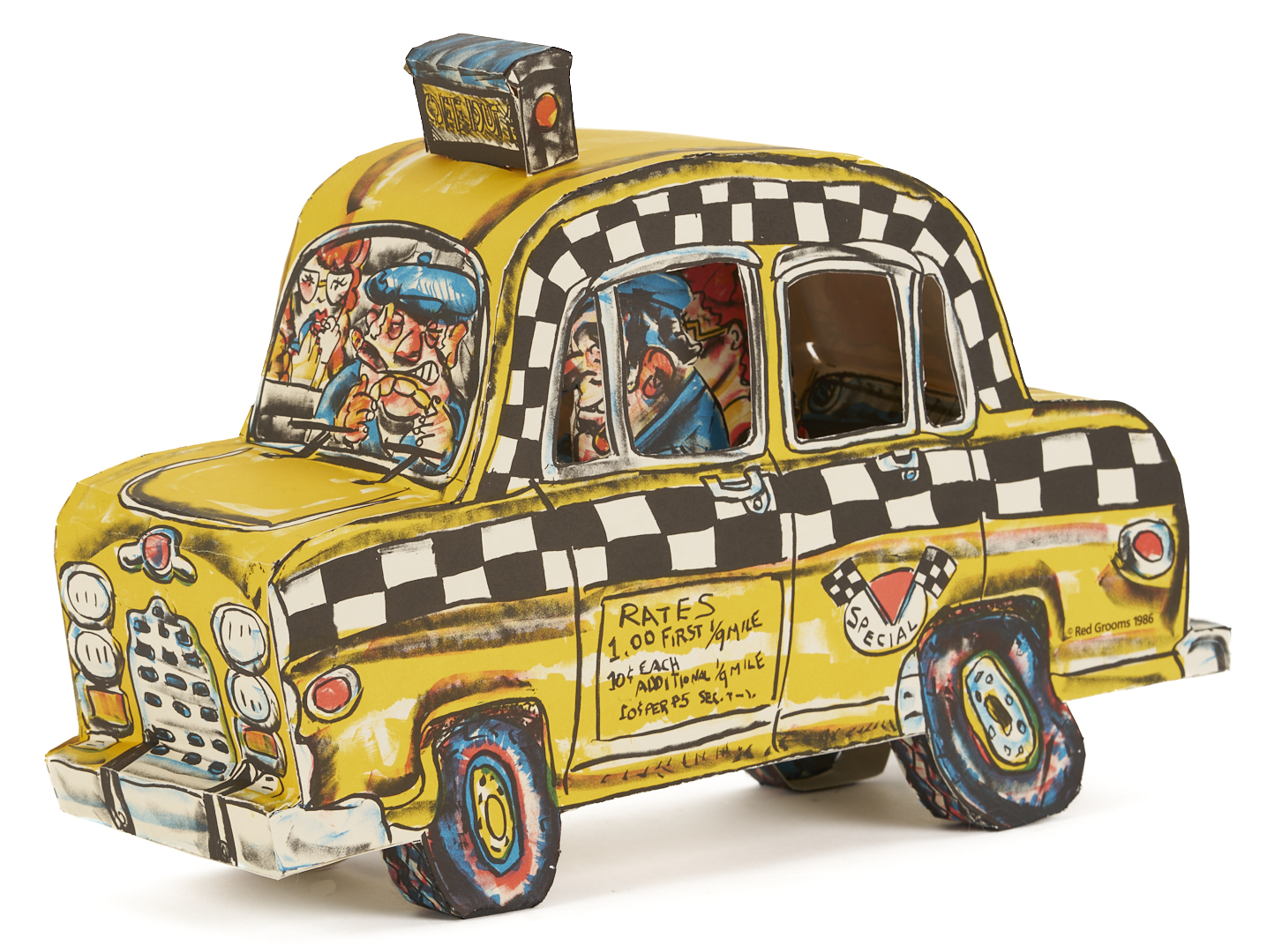 Lot 726: Red Grooms Ruckus Taxi in Case (with label)