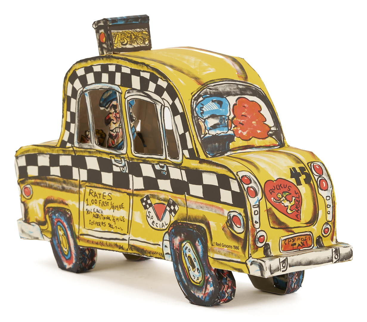 Lot 726: Red Grooms Ruckus Taxi in Case (with label)