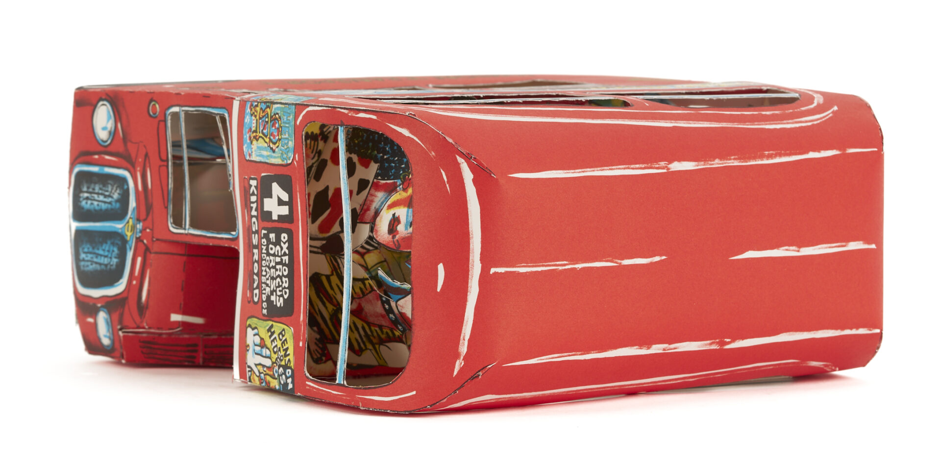 Lot 727: Red Grooms London Bus w/ Display Case