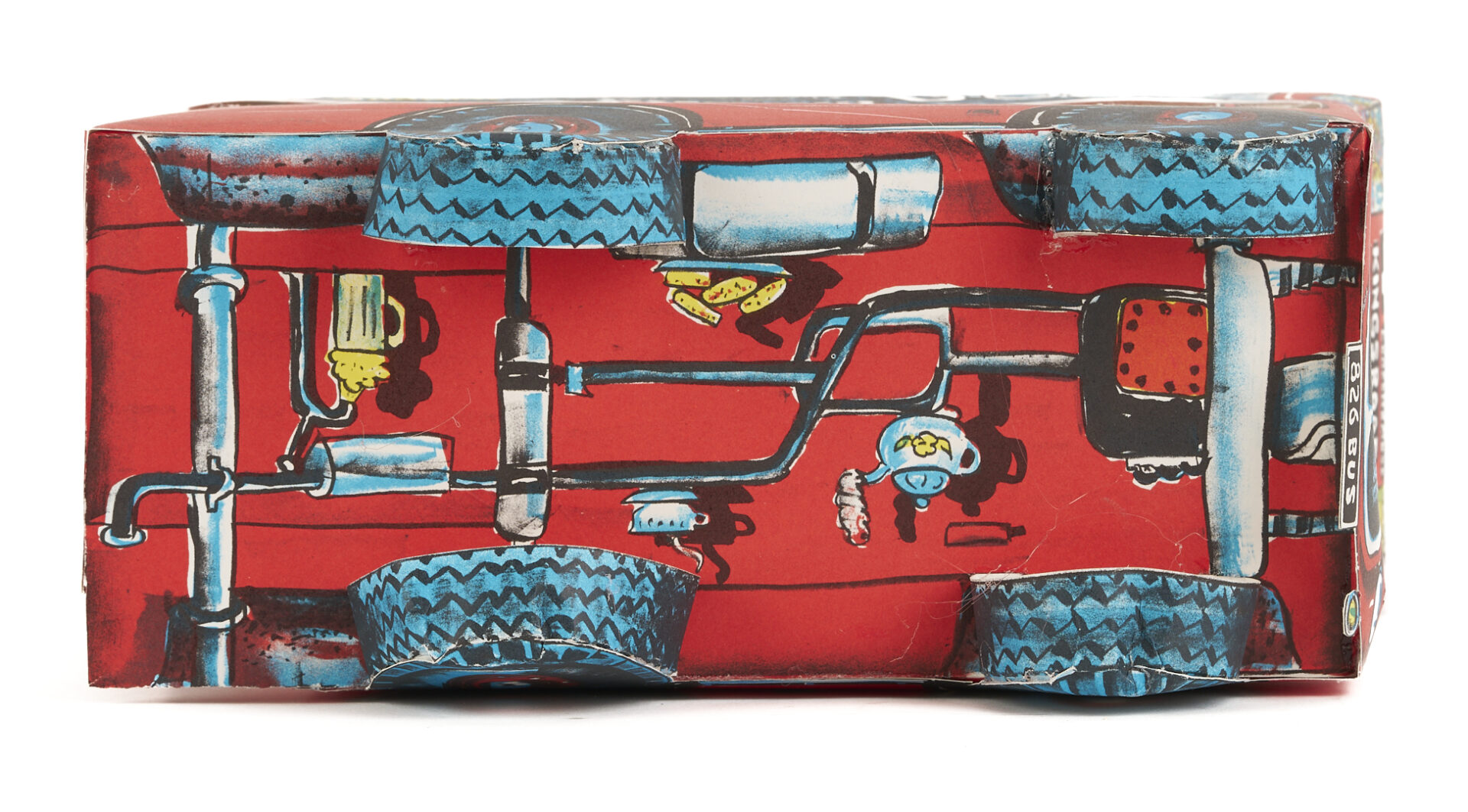 Lot 727: Red Grooms London Bus w/ Display Case
