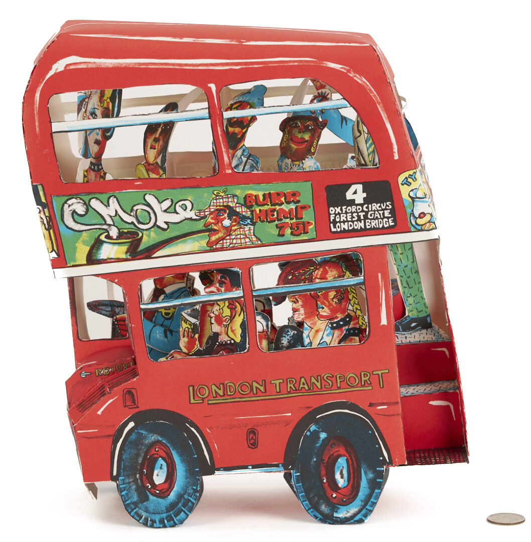 Lot 727: Red Grooms London Bus w/ Display Case