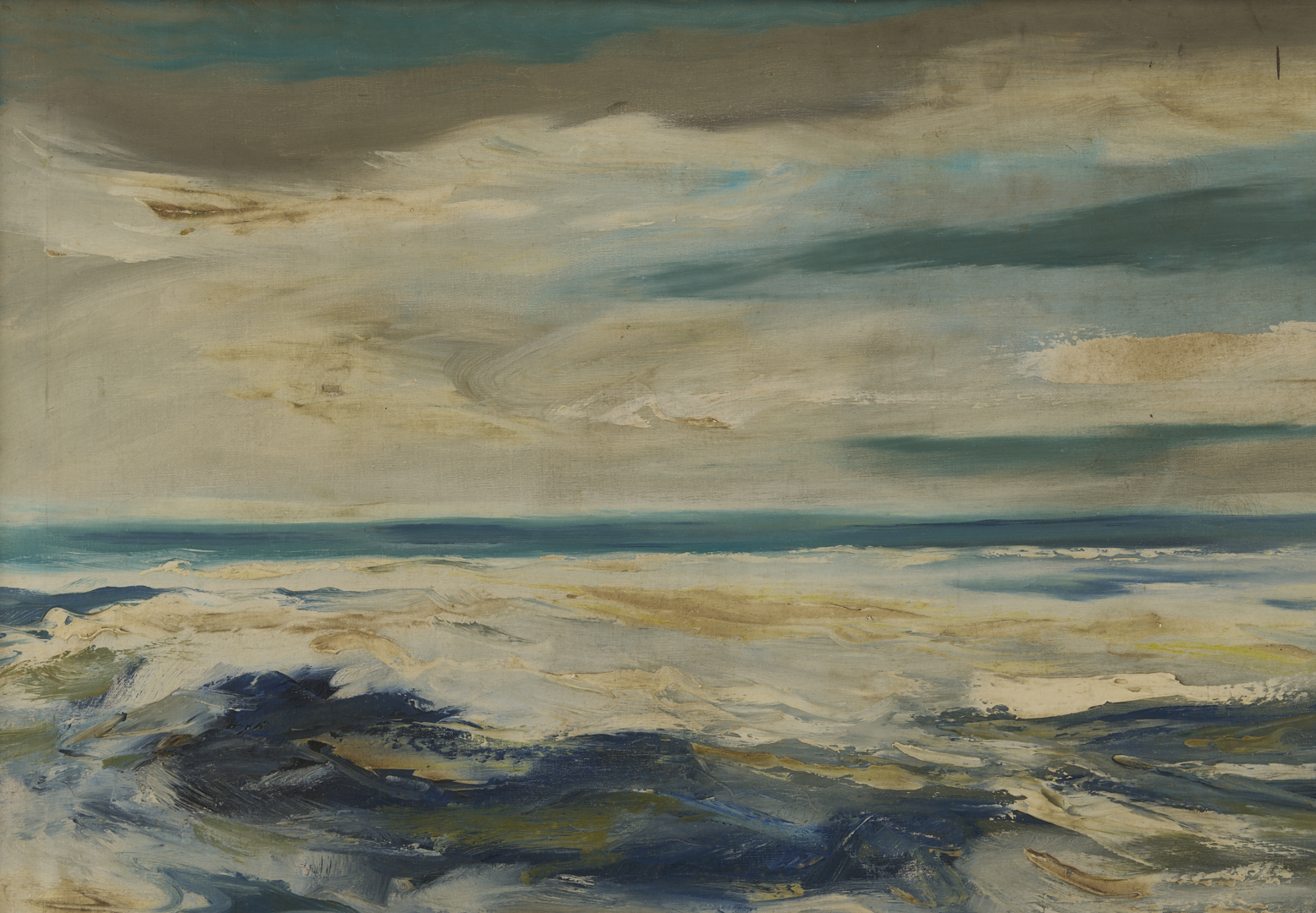 Lot 728: Large C. Kermit Ewing O/C Seascape Painting