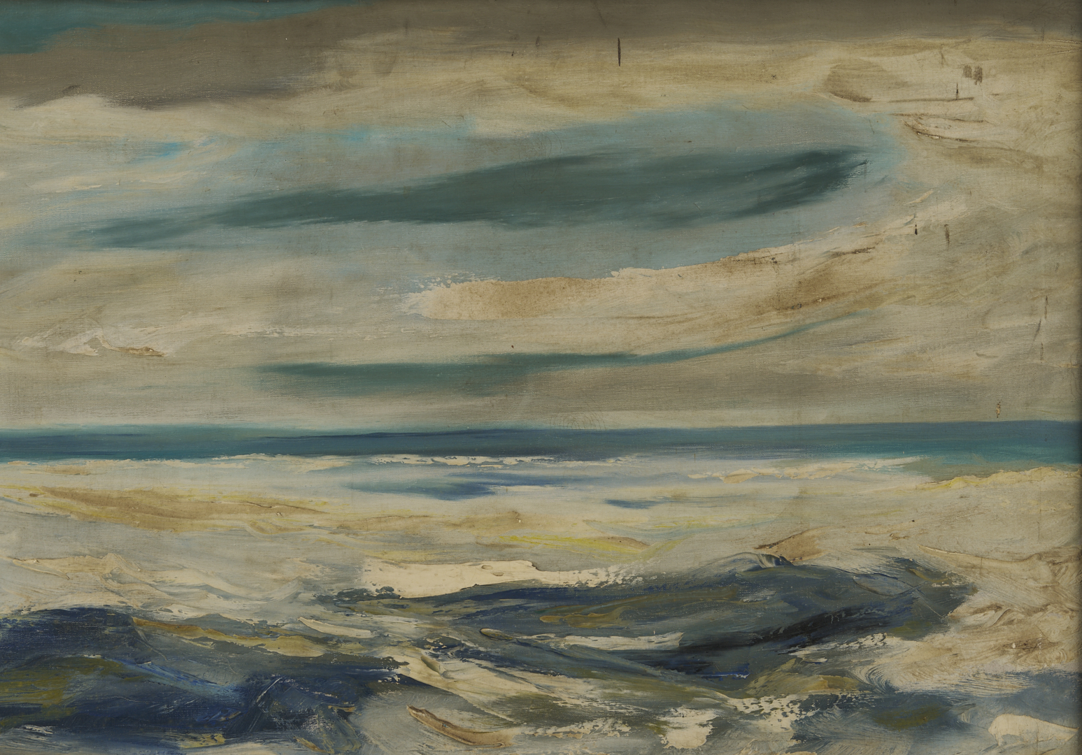 Lot 728: Large C. Kermit Ewing O/C Seascape Painting