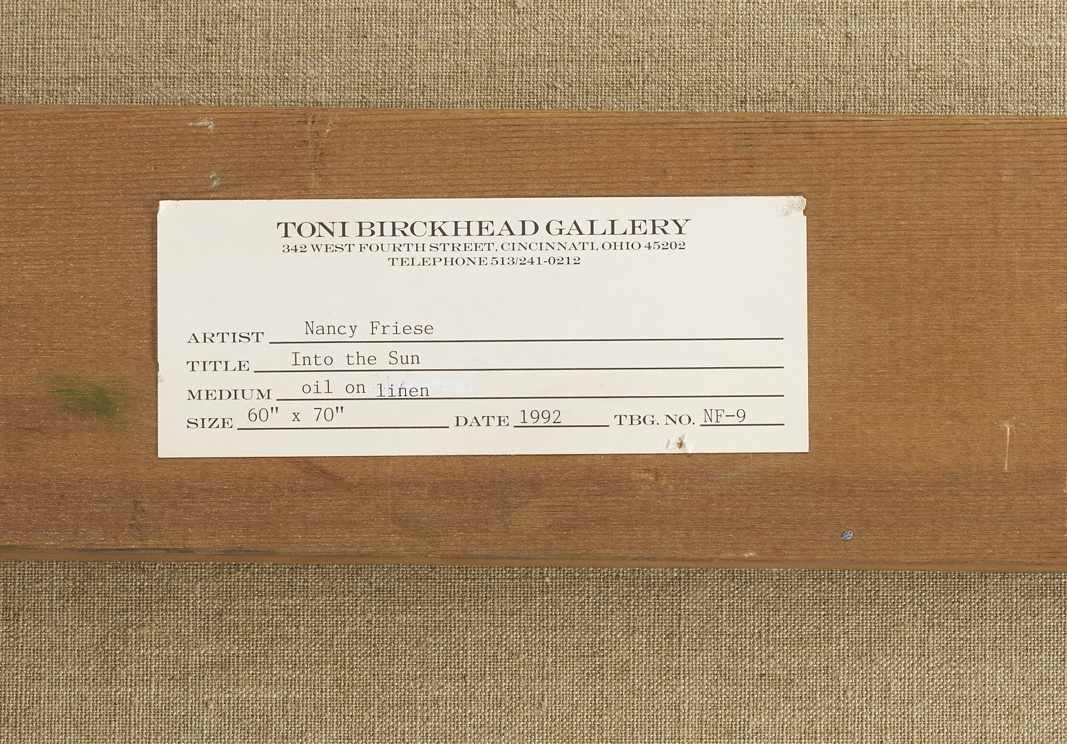 Lot 732: Large Nancy Friese O/C Expressionist Landscape