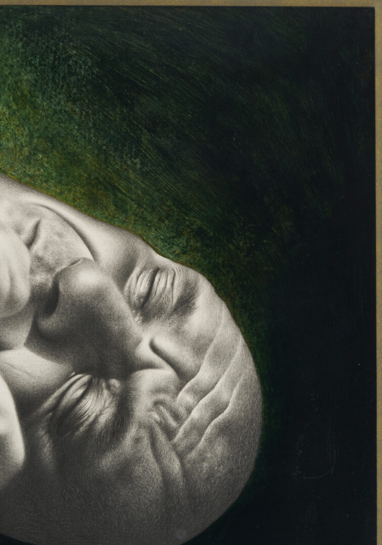 Lot 733: Jorge Santos Acrylic & Pencil on Paper