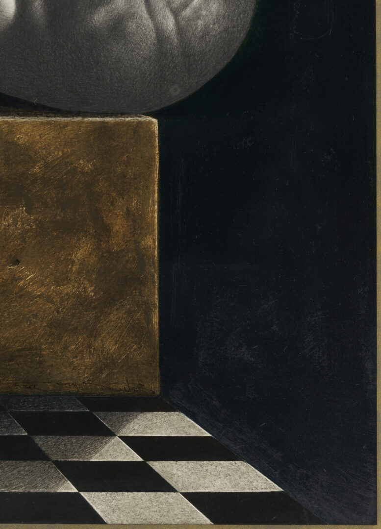 Lot 733: Jorge Santos Acrylic & Pencil on Paper