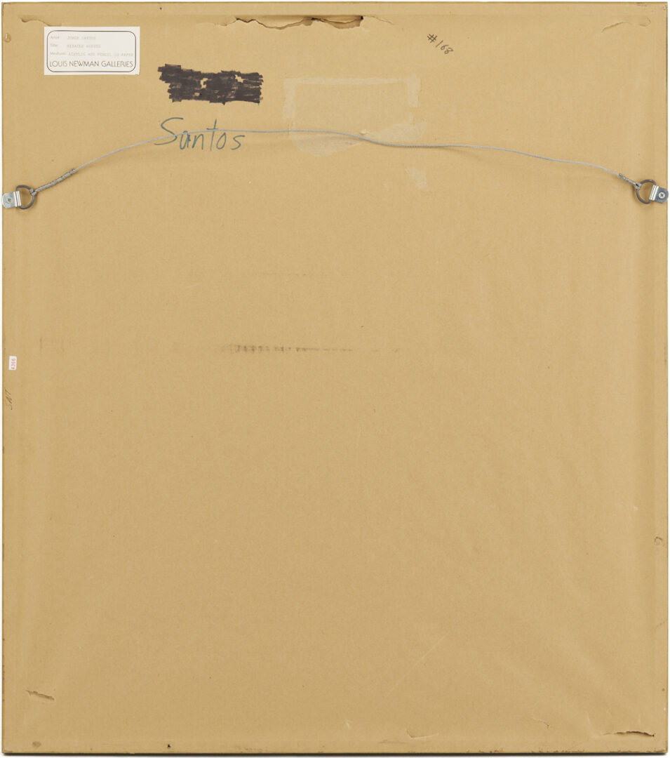 Lot 733: Jorge Santos Acrylic & Pencil on Paper