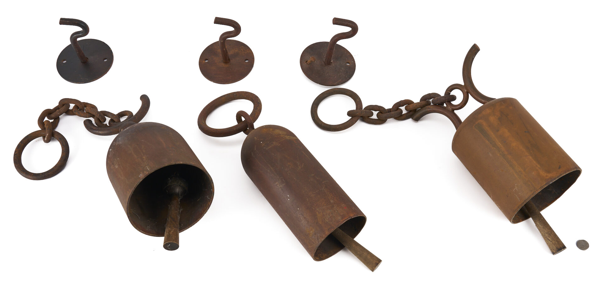 Lot 734: Tom Torrens Case Bells w/ Hooks