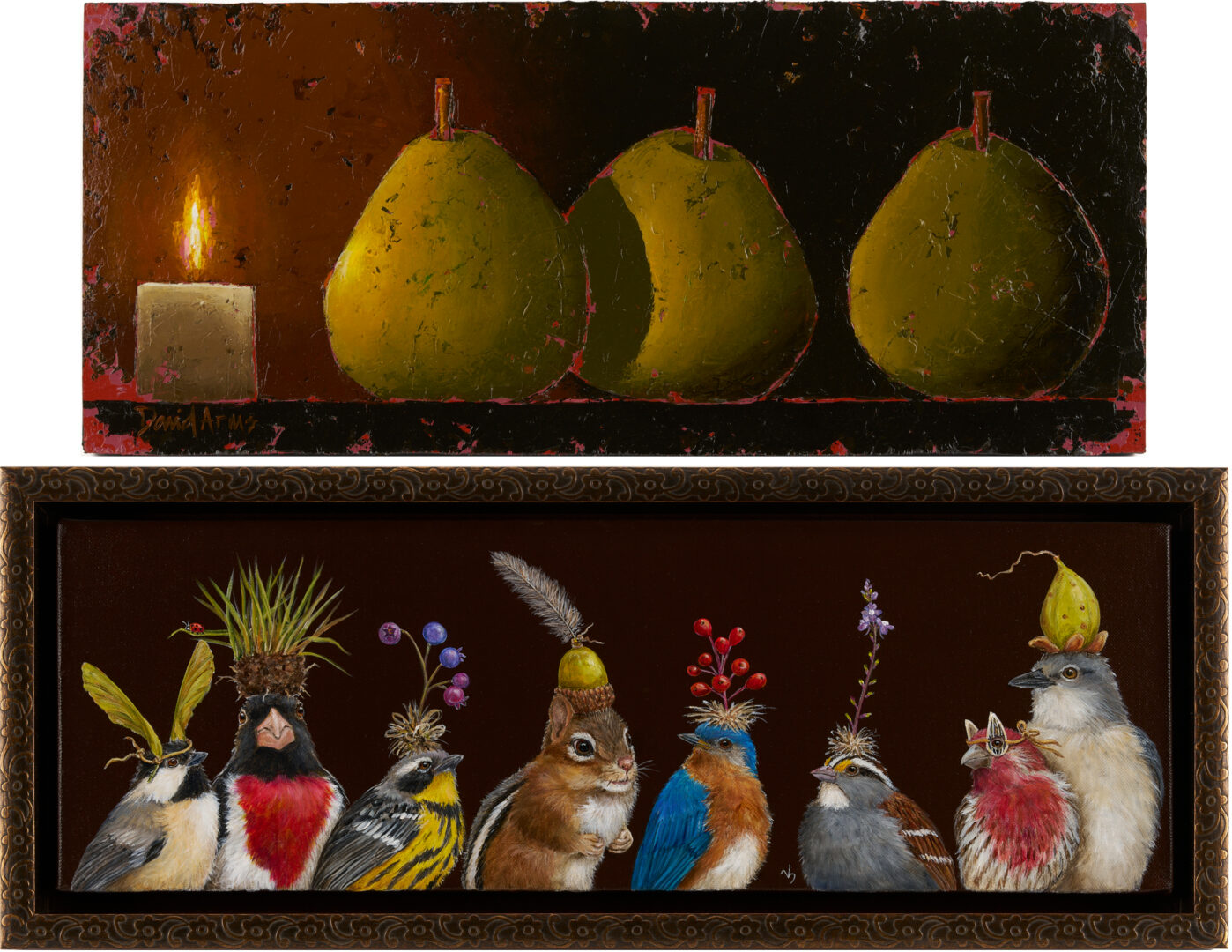 Lot 736: 2 Paintings: David Arms and Vicki Sawyer