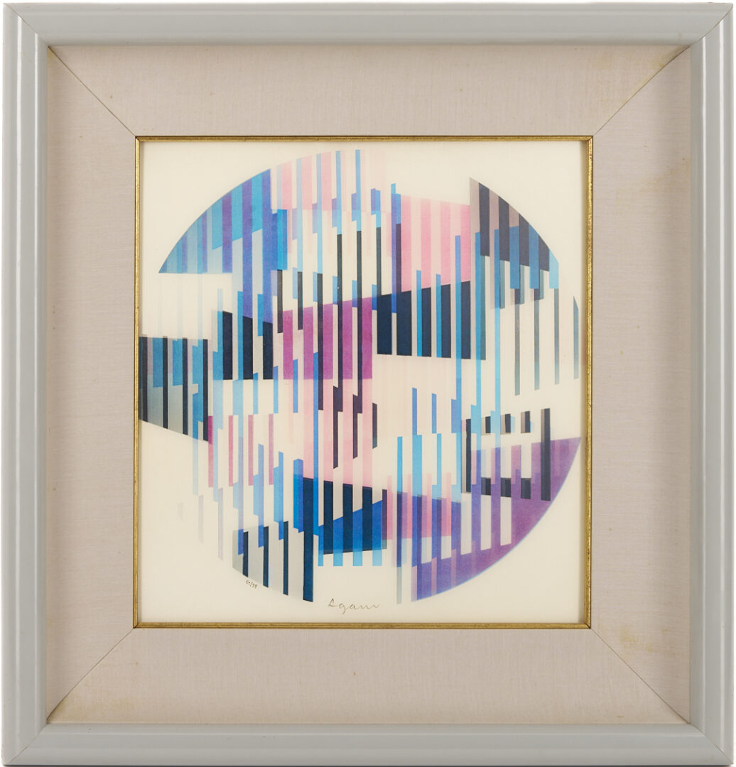 Lot 740: 2 Prints: Yaacov Agam Op Art and Robert Vickrey
