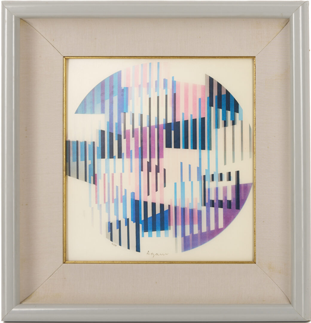 Lot 740: 2 Prints: Yaacov Agam Op Art and Robert Vickrey