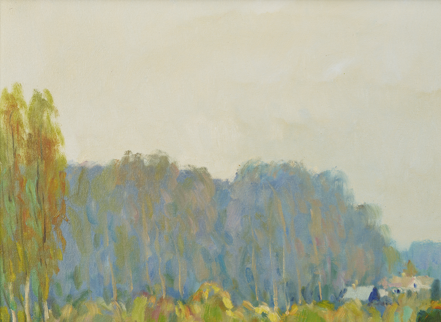 Lot 744: Malva Hamdi O/C Impressionist Landscape Painting