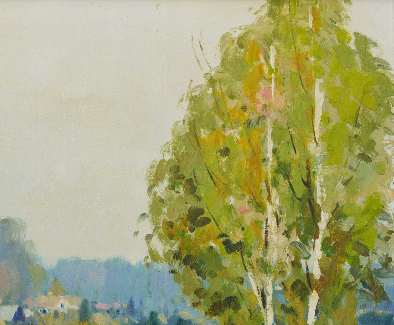 Lot 744: Malva Hamdi O/C Impressionist Landscape Painting