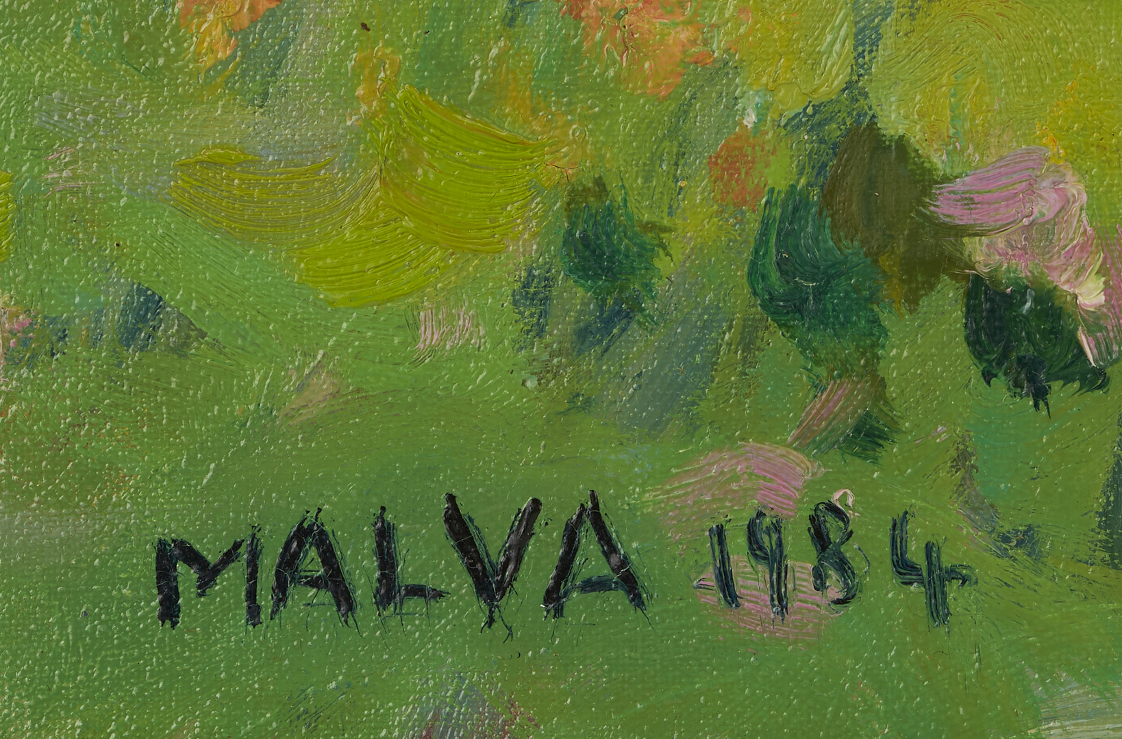 Lot 744: Malva Hamdi O/C Impressionist Landscape Painting
