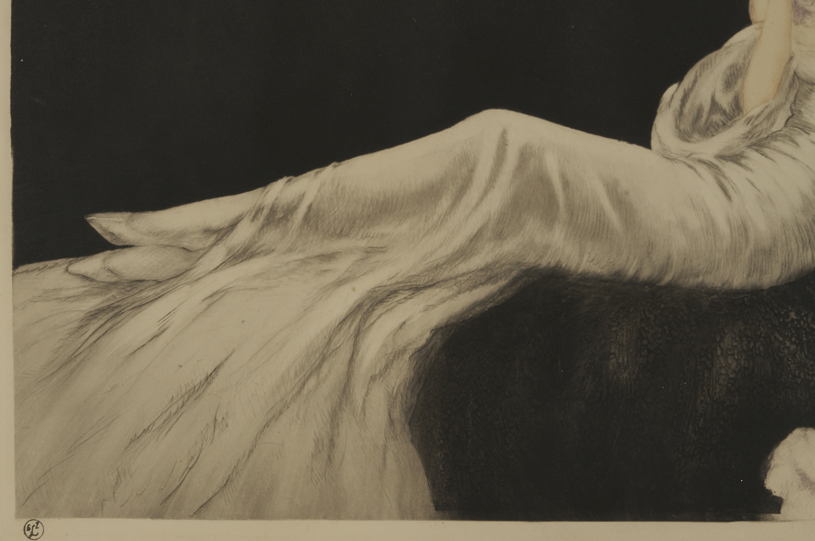 Lot 750: Louis Icart Signed Etching, Love’s Blossom