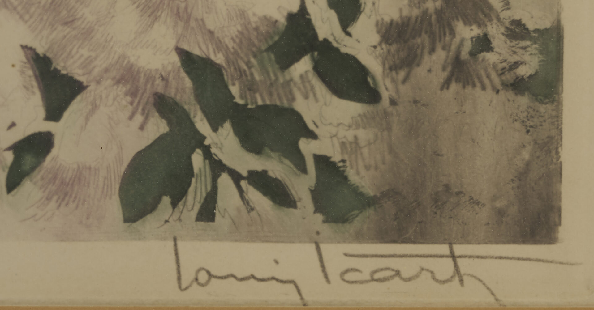 Lot 750: Louis Icart Signed Etching, Love’s Blossom