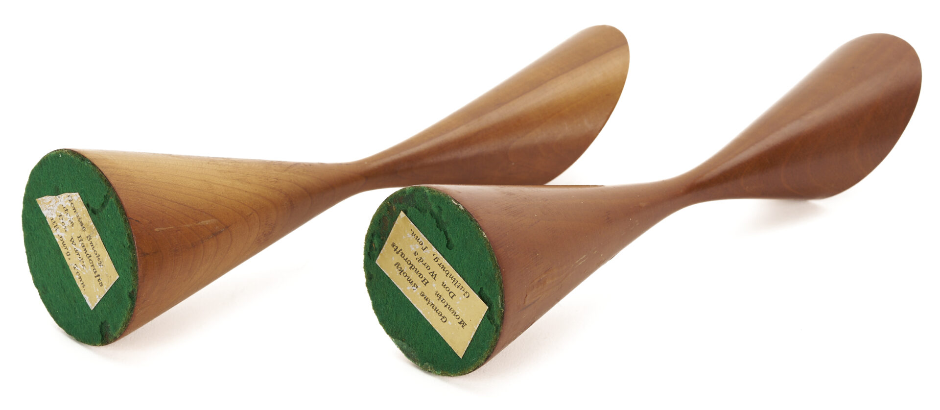 Lot 753: 2 Rude Osolnik Wood Vases, 2 Candle Holders, 1 Charles Counts Vase