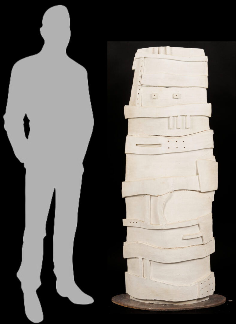 Lot 754: Paloma Torres Estrada Clay Totem Sculpture