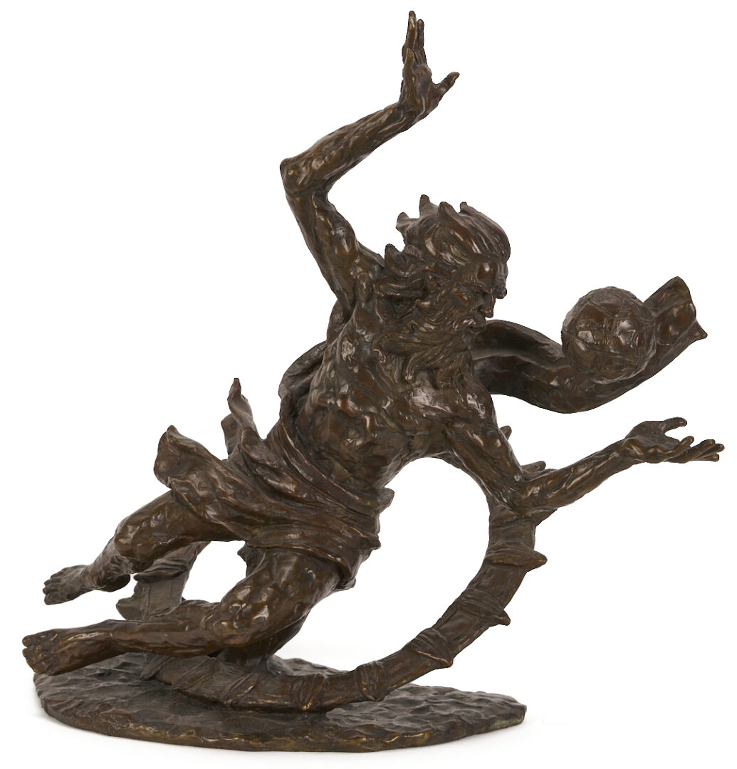 Lot 755: Laszlo Ispanky Bronze Sculpture, “Let There be Light”