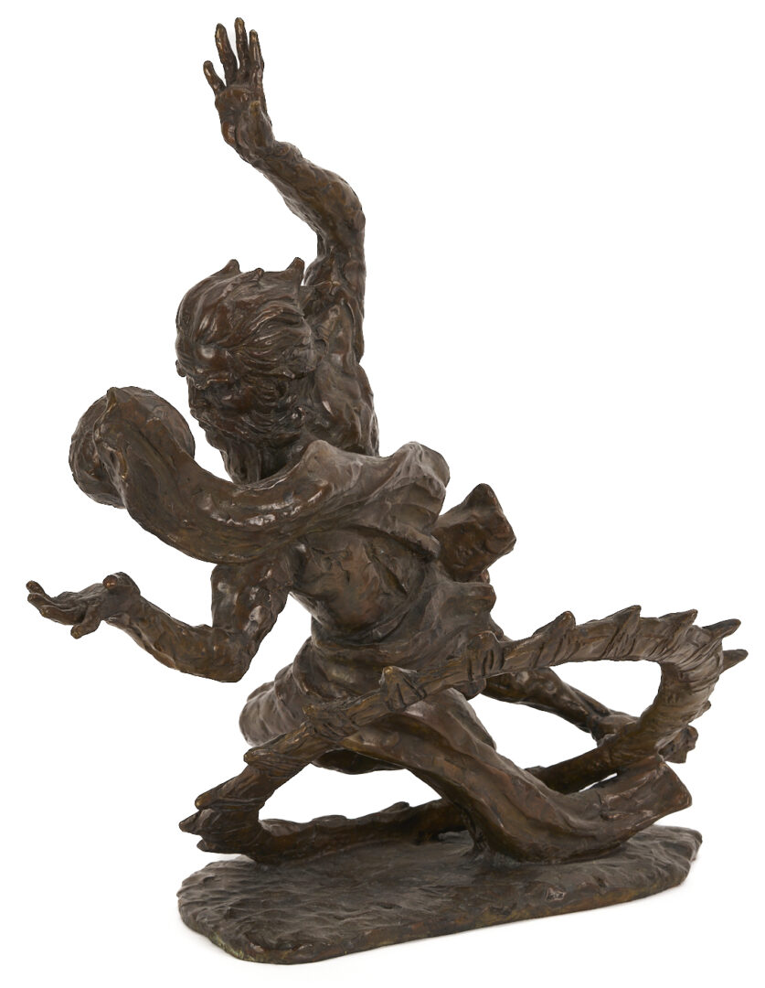 Lot 755: Laszlo Ispanky Bronze Sculpture, “Let There be Light”