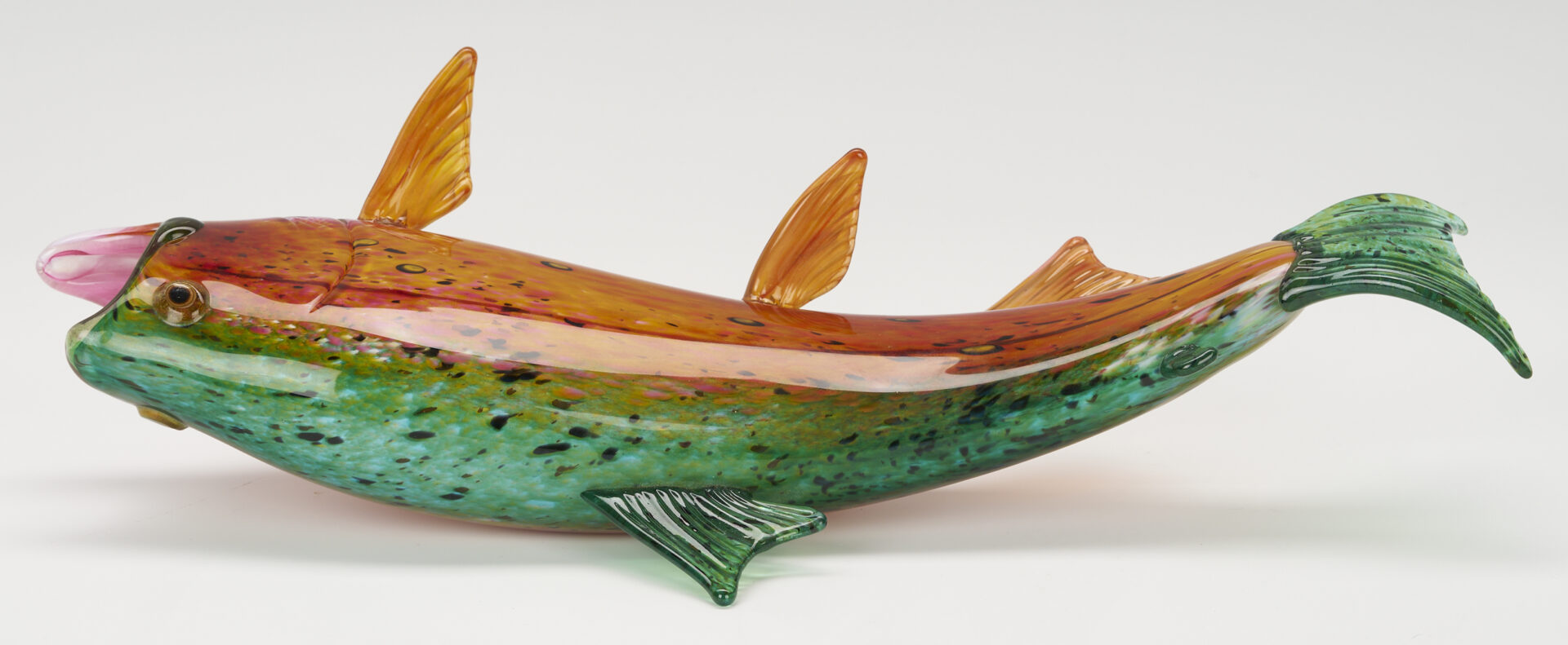 Lot 759: Michael Hopko Hand-Blown Glass Brook Trout